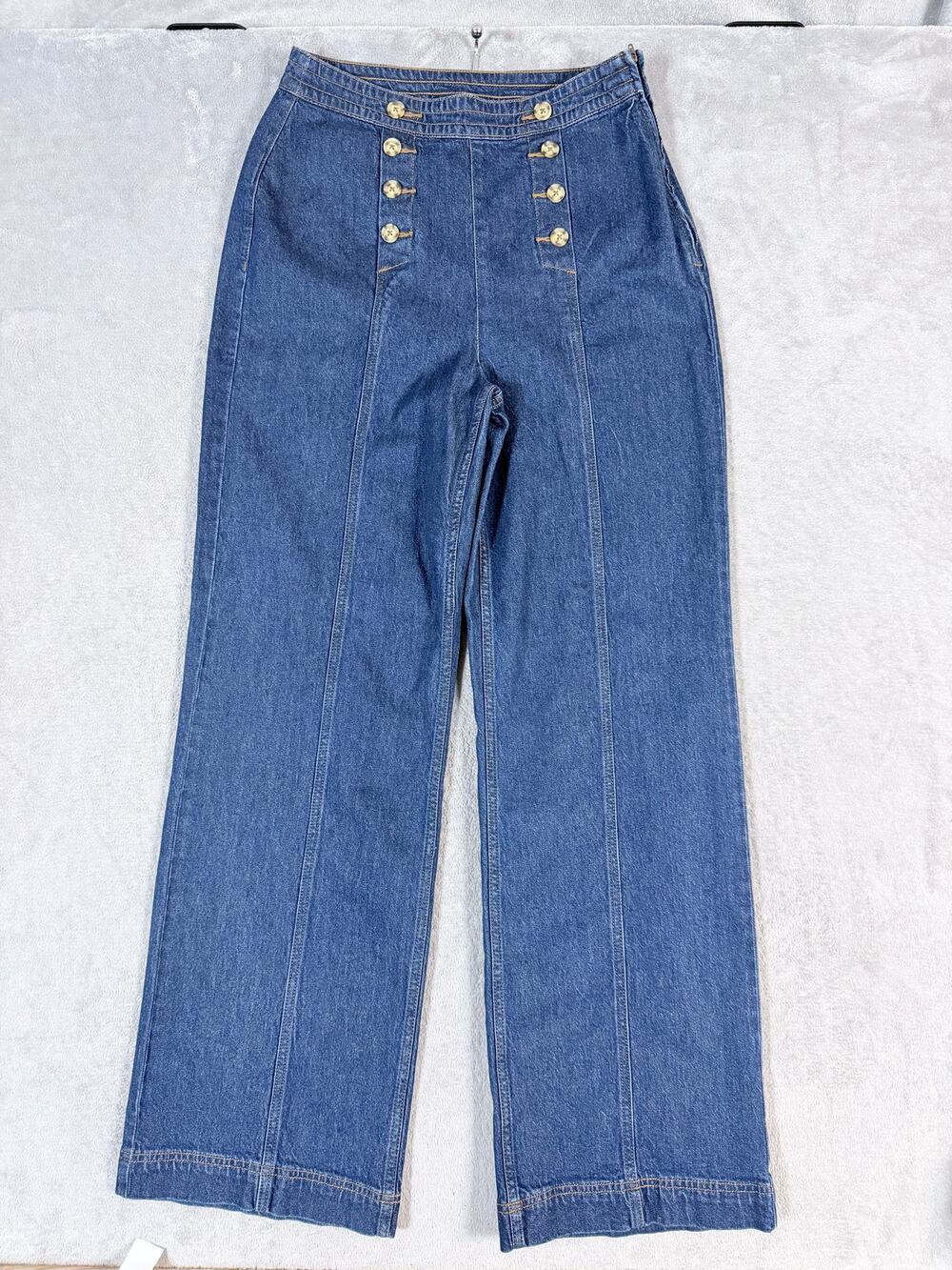 ON 34th Sailor Wide Leg Jeans Size 8/29 Blue